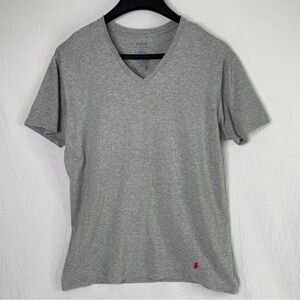 Men’s Polo Ralph Lauren Classic Fit Short Sleeve Gray V-Neck Pullover Tee Size L